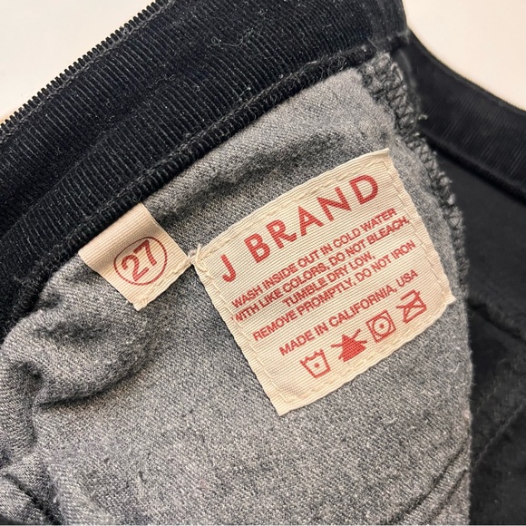 J Brand Black Pencil Leg Corduroy Pants Cotton Slim Skinny, size 27 - Picture 10 of 15